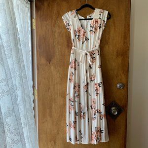 Free People "All I Got" midi dress in cream floral